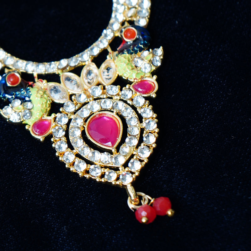 Mayurleela Ratna Kanthi (Enamelled Peacock Necklace)