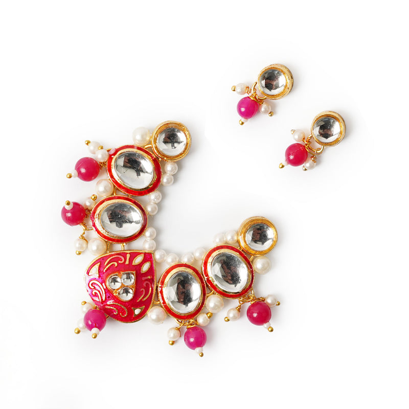 Meenratna Kundan Set (Necklace with Earrings)