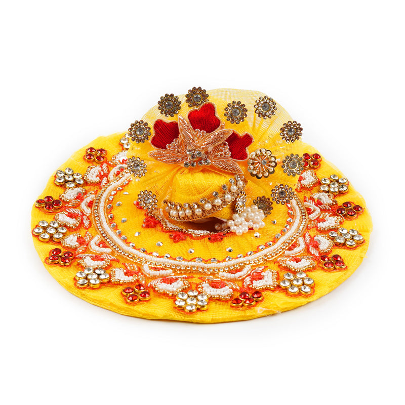 Peetambar Zardosi Shringar Laddu Gopal Poshak