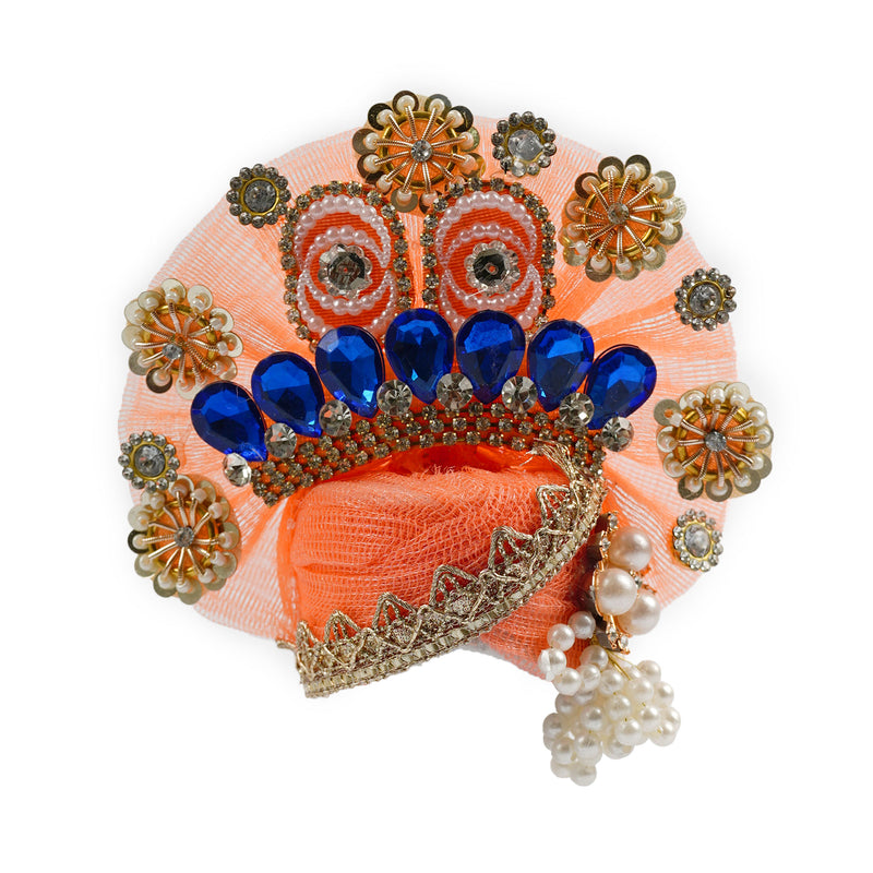 Kesariya Zardosi Shringar Laddu Gopal Poshak