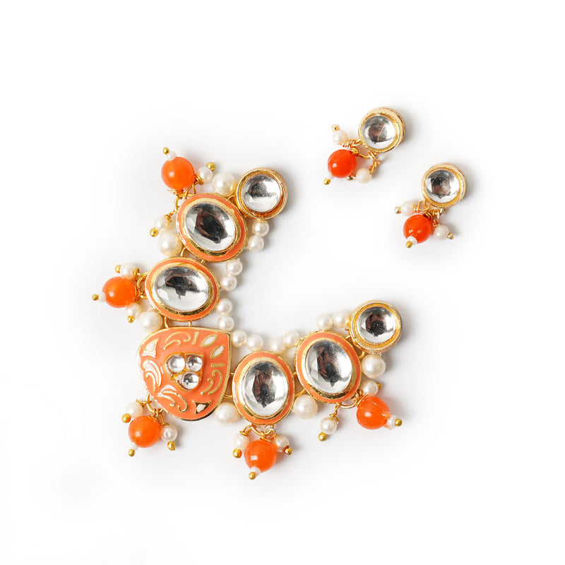 Meenratna Kundan Set (Necklace with Earrings)