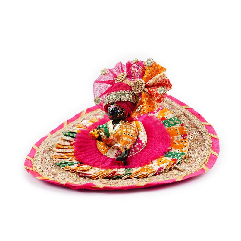 Rangvati Bandhni Shringar Laddu Gopal Poshak