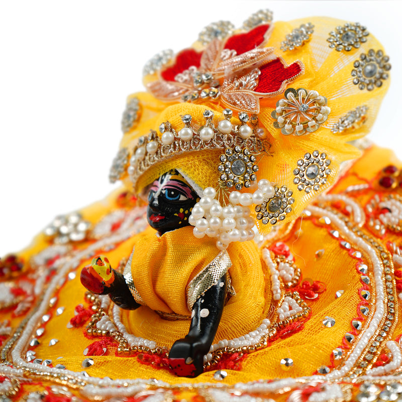 Peetambar Zardosi Shringar Laddu Gopal Poshak