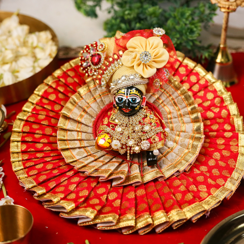 Raktima Brocade Shringar Laddu Gopal Poshak