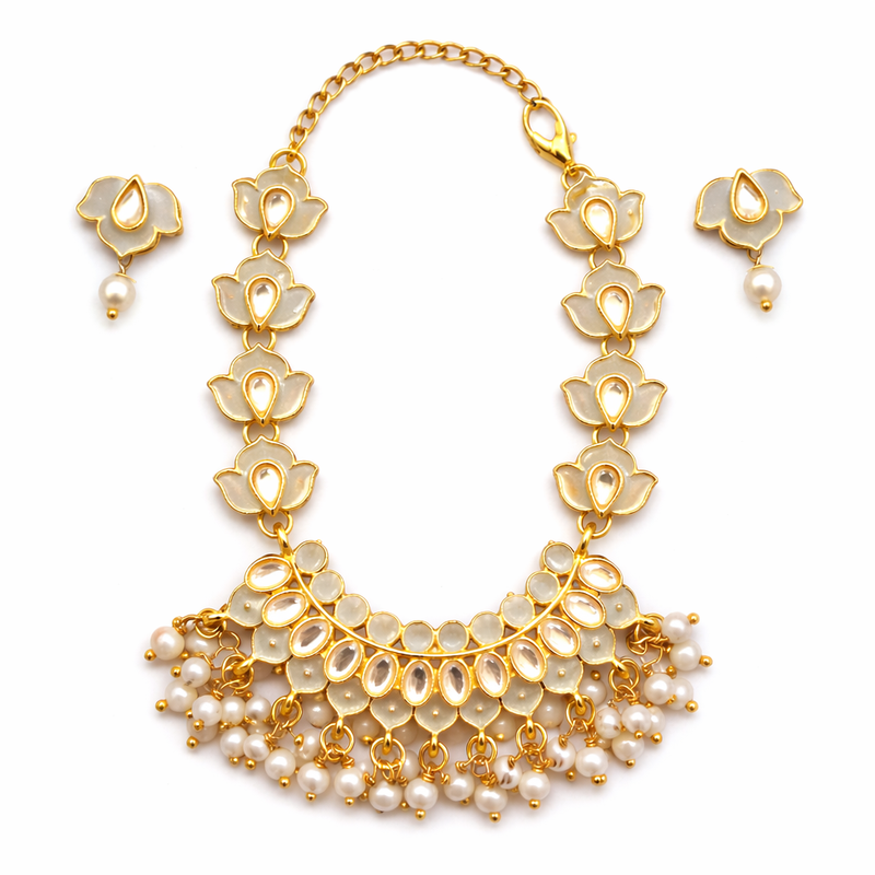 Padmavalli Meenakari Set (Necklace with Convertible Extensions)